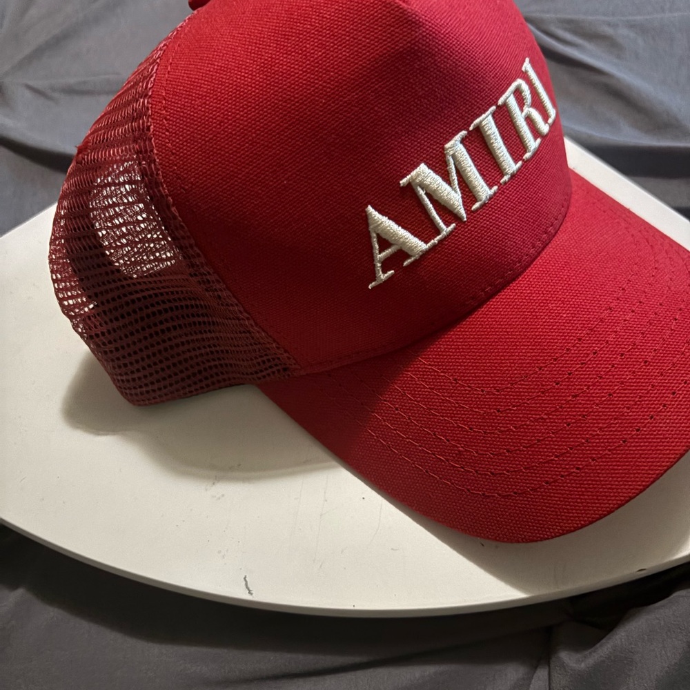 AMIRI Vibrant Red TRUCKER HAT - Picture 7 of 7